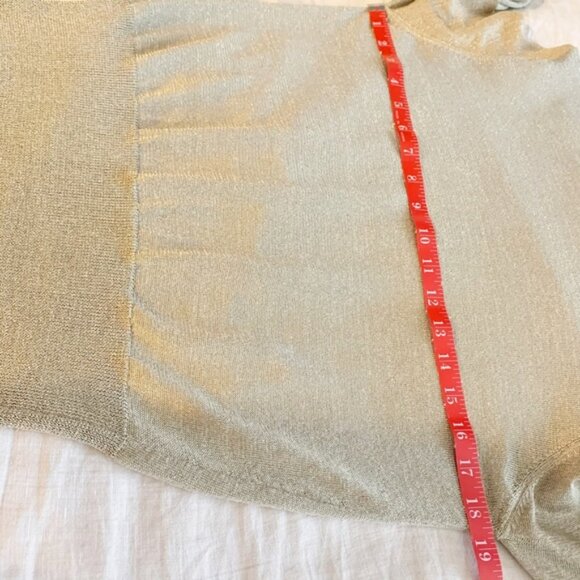 Spanner gold sparkle long sleeve turtleneck sweater - size L - Picture 7 of 10